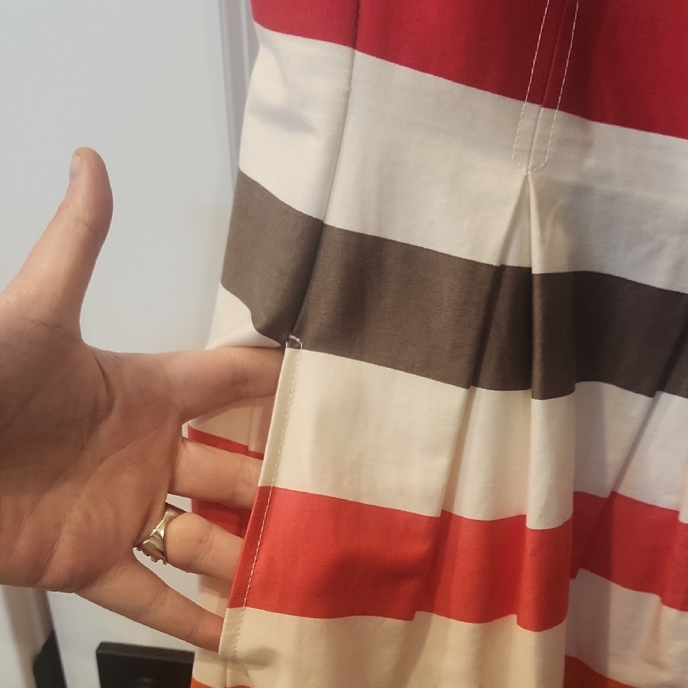 Nine West Red and White Striped Dress - Picture 3 of 5